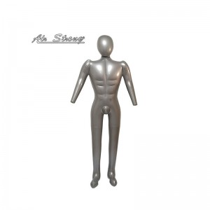Inflatable PVC Male Mannequin Model, Full Size With Head and Arms, Plastic Full Body Mannequin