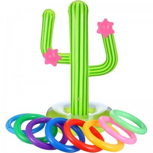 Inflatable Cactus Ring Toss Game Set Floating ,Cactus Game Float