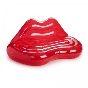 Clear Red Lip inflatable sofa bed Couch